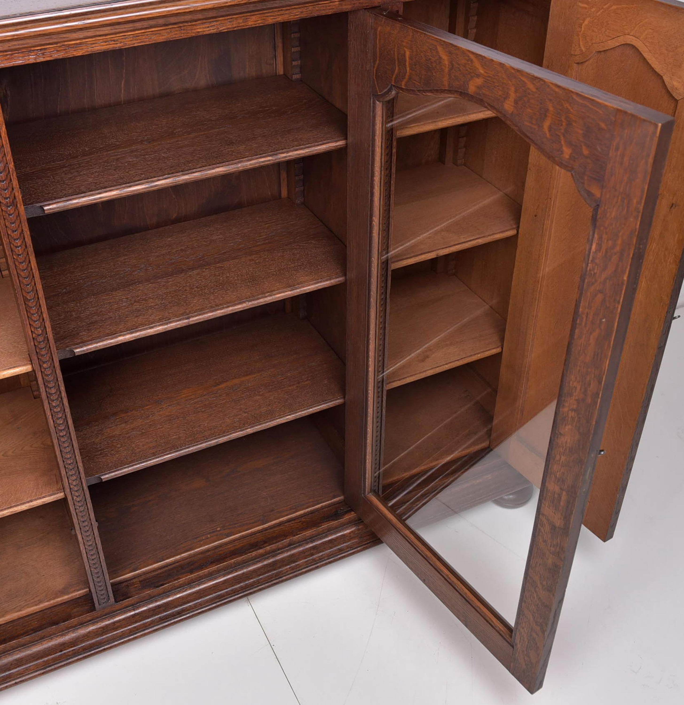 20th Century Small Low Display Cabinet in Solid Oak, 1930