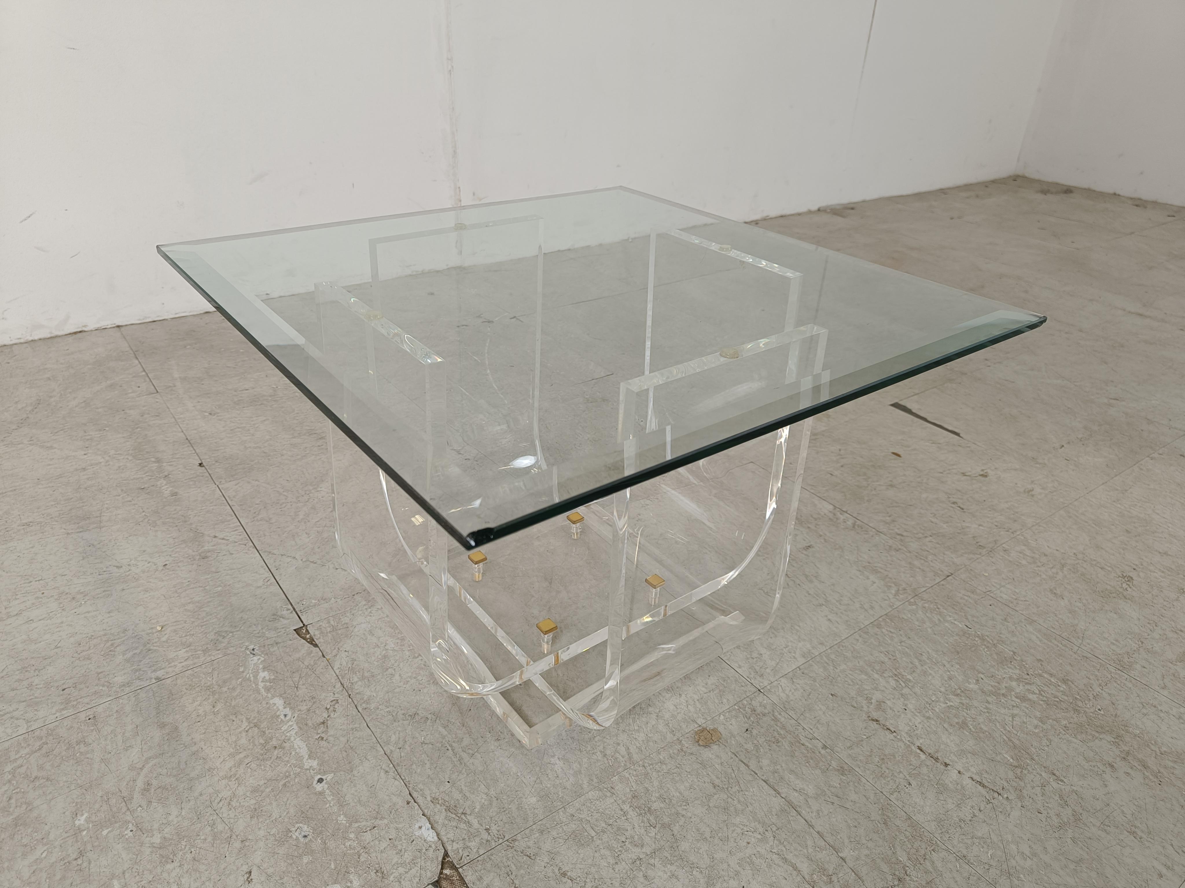 Small lucite coffee table or side table, 1970s For Sale 4