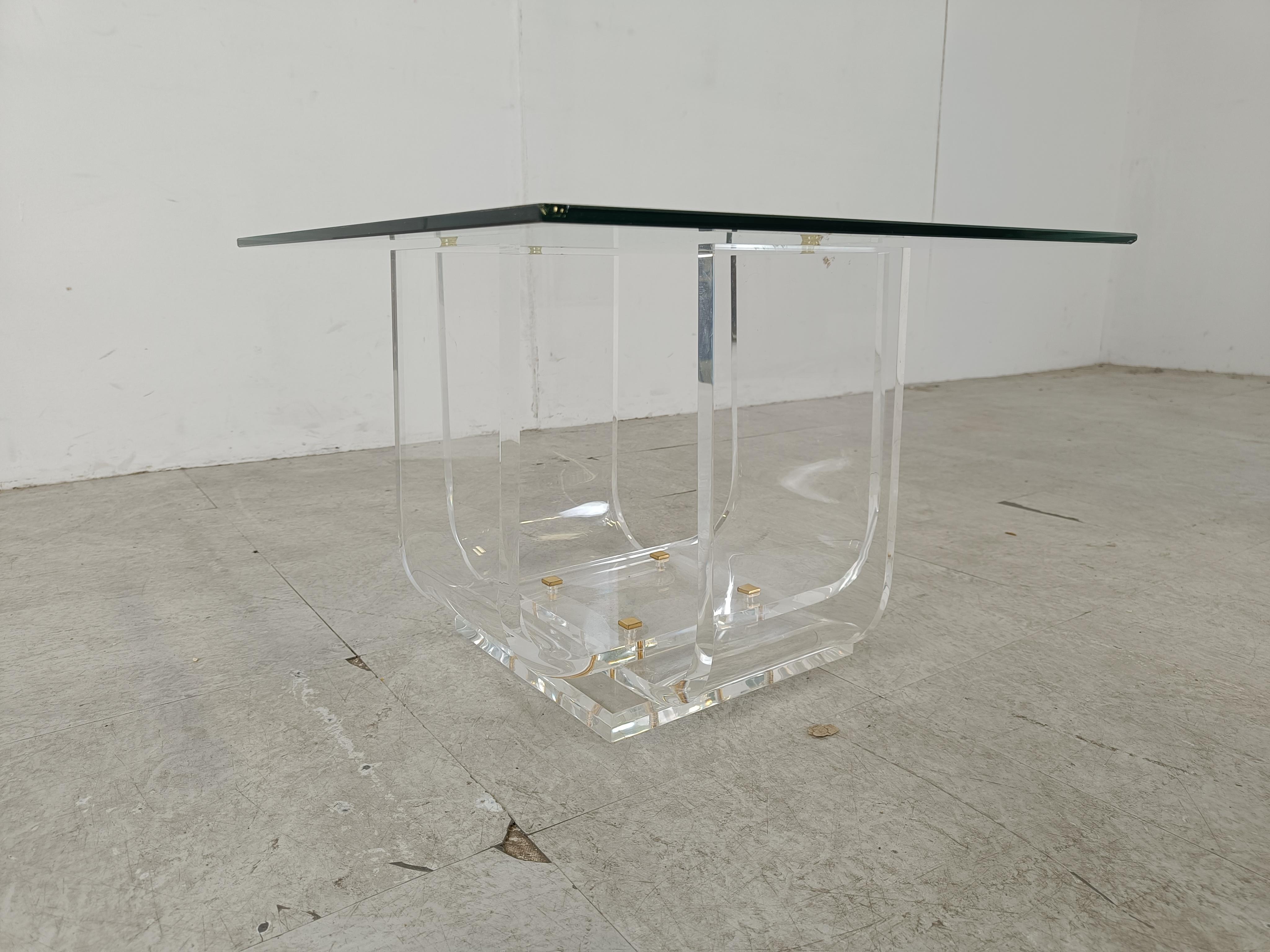 Small lucite coffee table or side table, 1970s For Sale 5