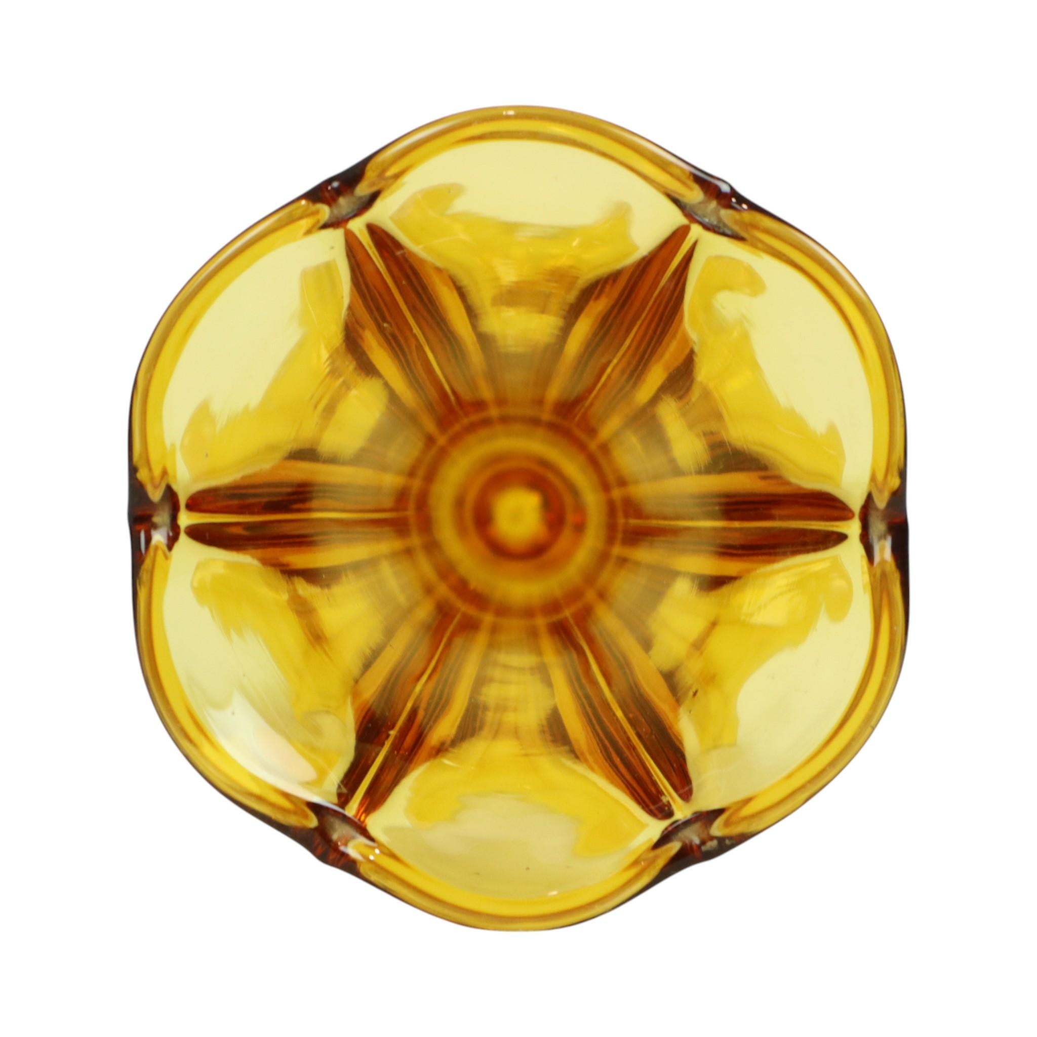 Piccolo vaso Luxval Amber Américain 1935 VSL Art Deco in vendita 3