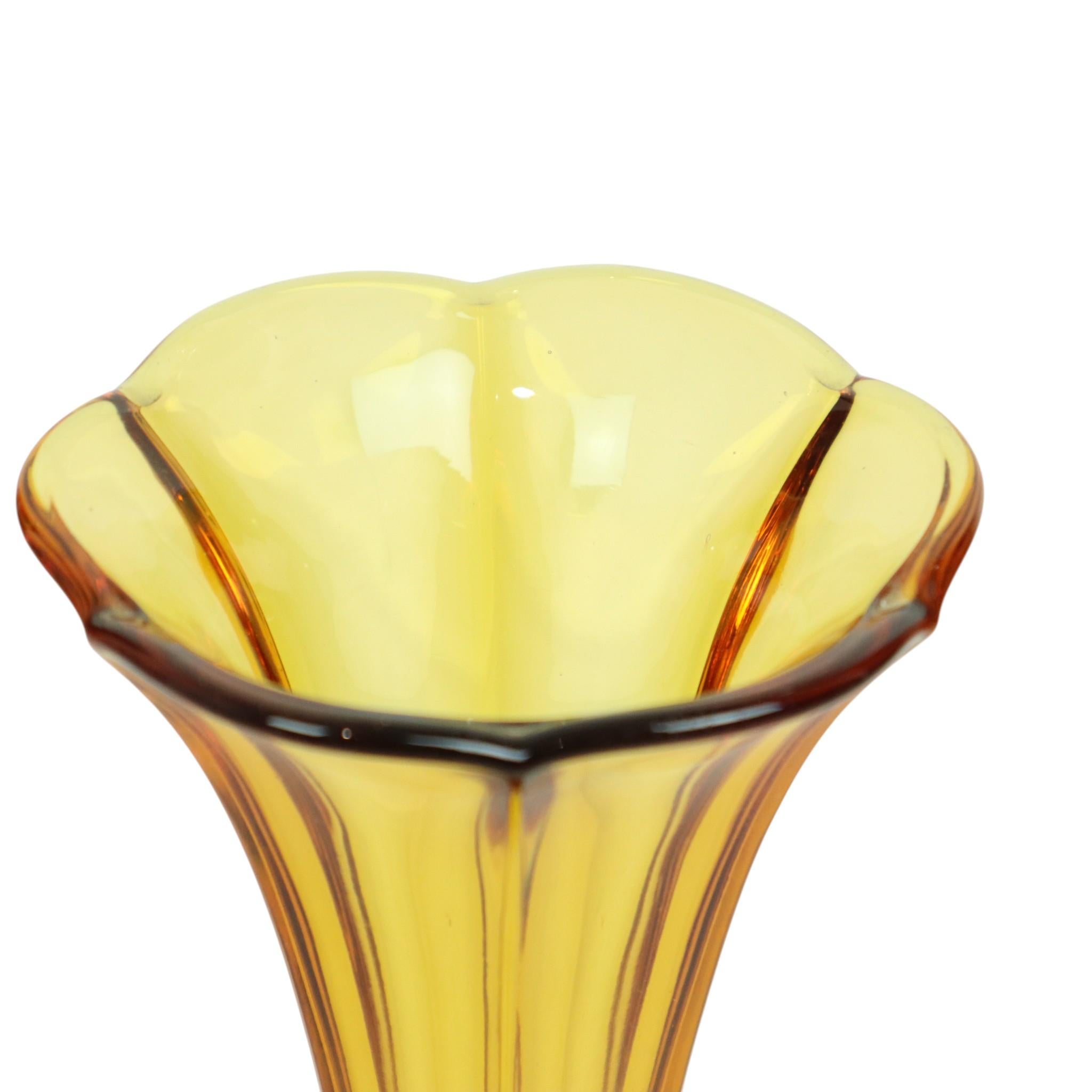 Piccolo vaso Luxval Amber Américain 1935 VSL Art Deco in vendita 1