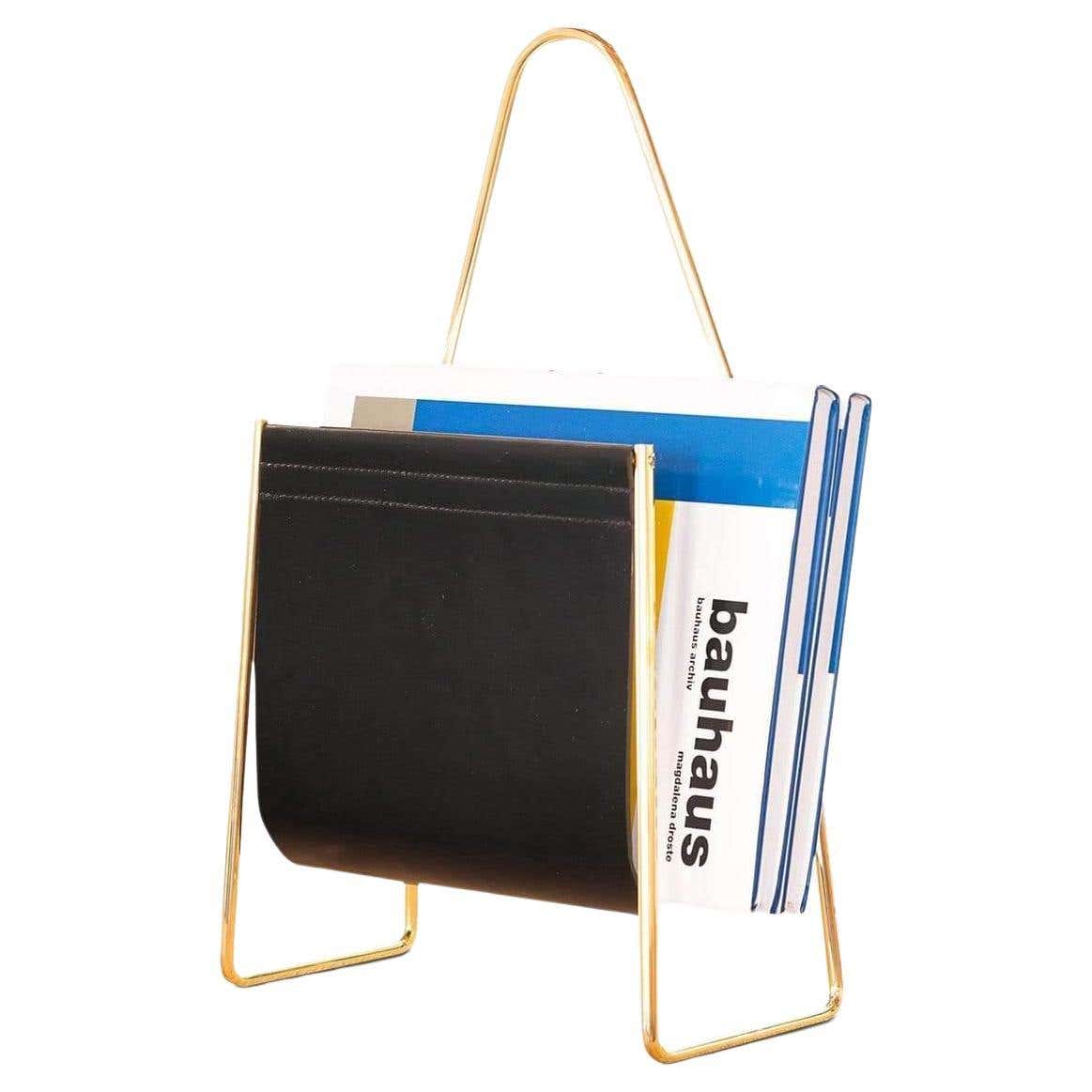 Magazine Rack Small Small Magazine Rack by Carl Aubock For Sale at 1stDibs