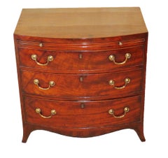 Small Mahogany 18th Century Bow Front Chest of Drawers
