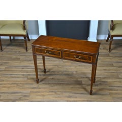 Small Mahogany Banded Console