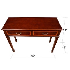 Small Mahogany Banded Console