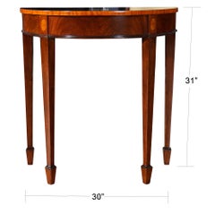 Small Mahogany Banded Console