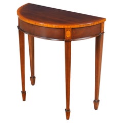 Small Mahogany Banded Console