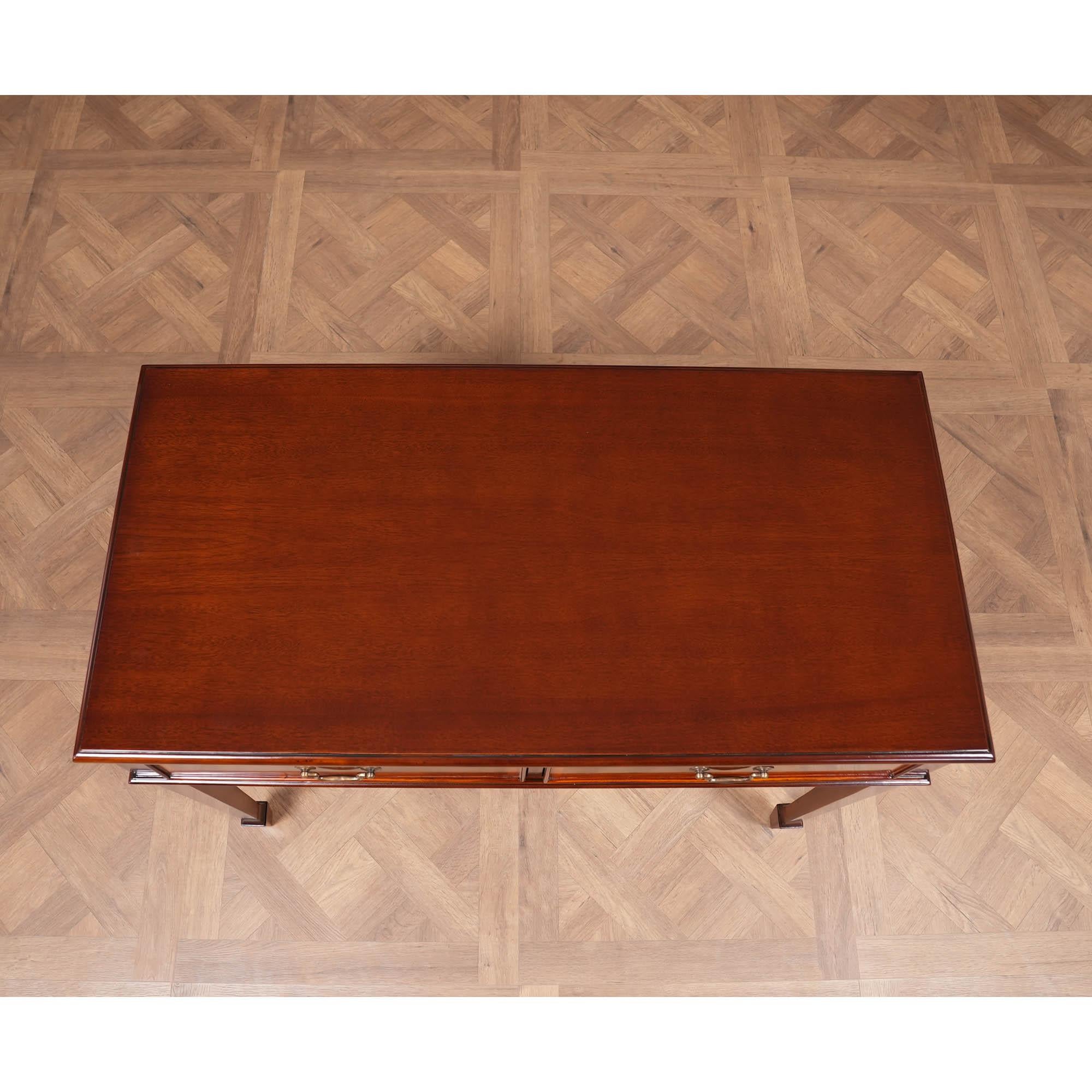 Small Mahogany Banded Desk For Sale 4