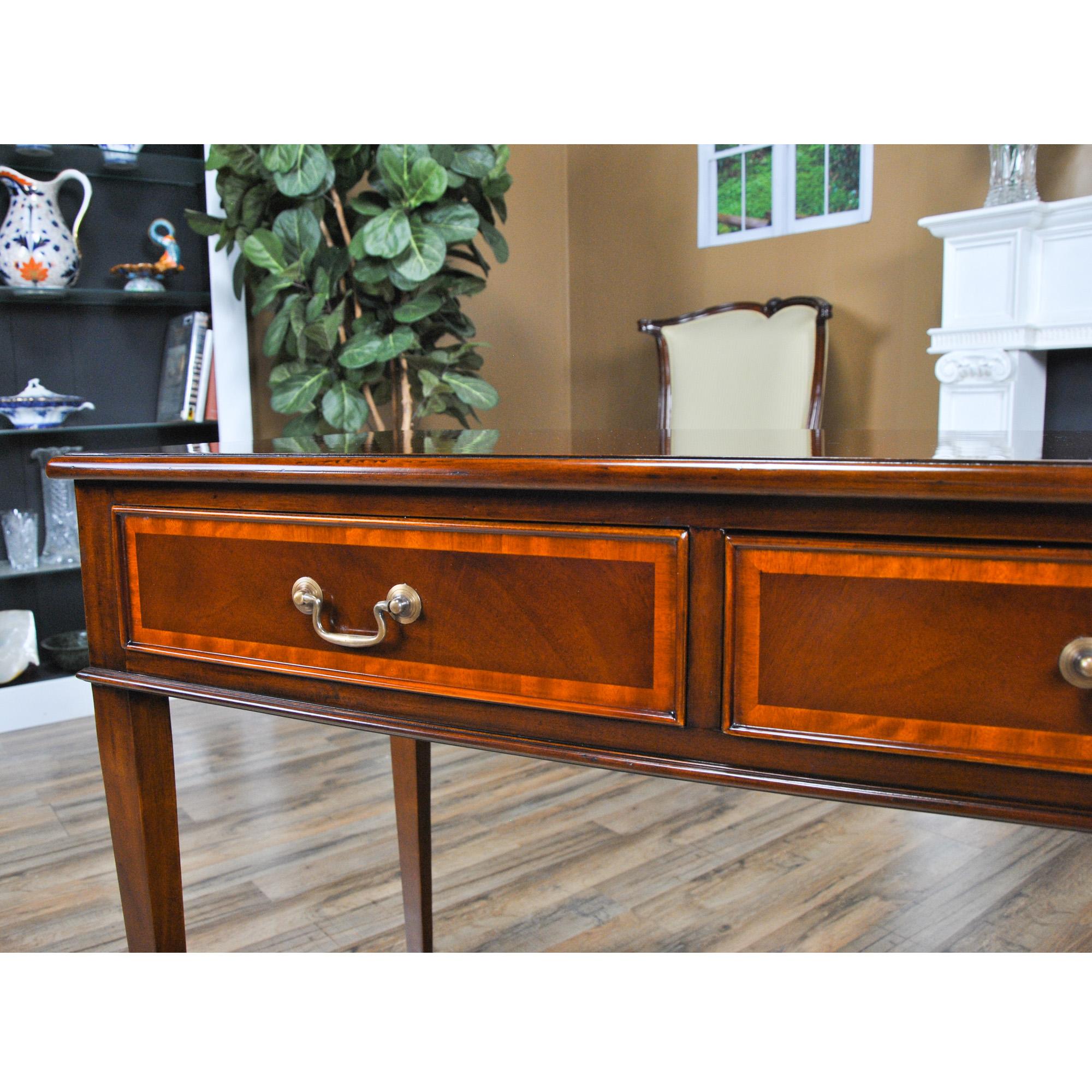 Hepplewhite Small Mahogany Banded Desk For Sale