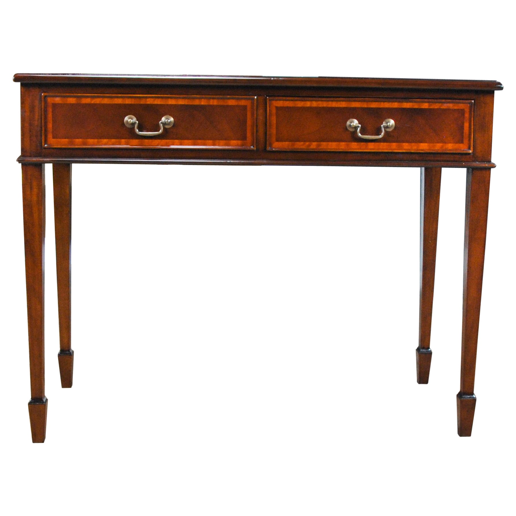 Small Mahogany Banded Desk For Sale