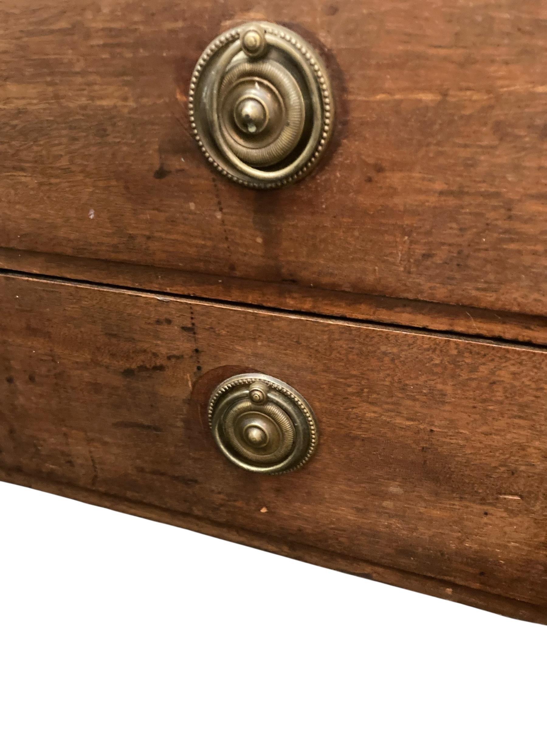 Small Mahogany Campaign style chest of two drawers CIRCA Late 1800's For Sale 8