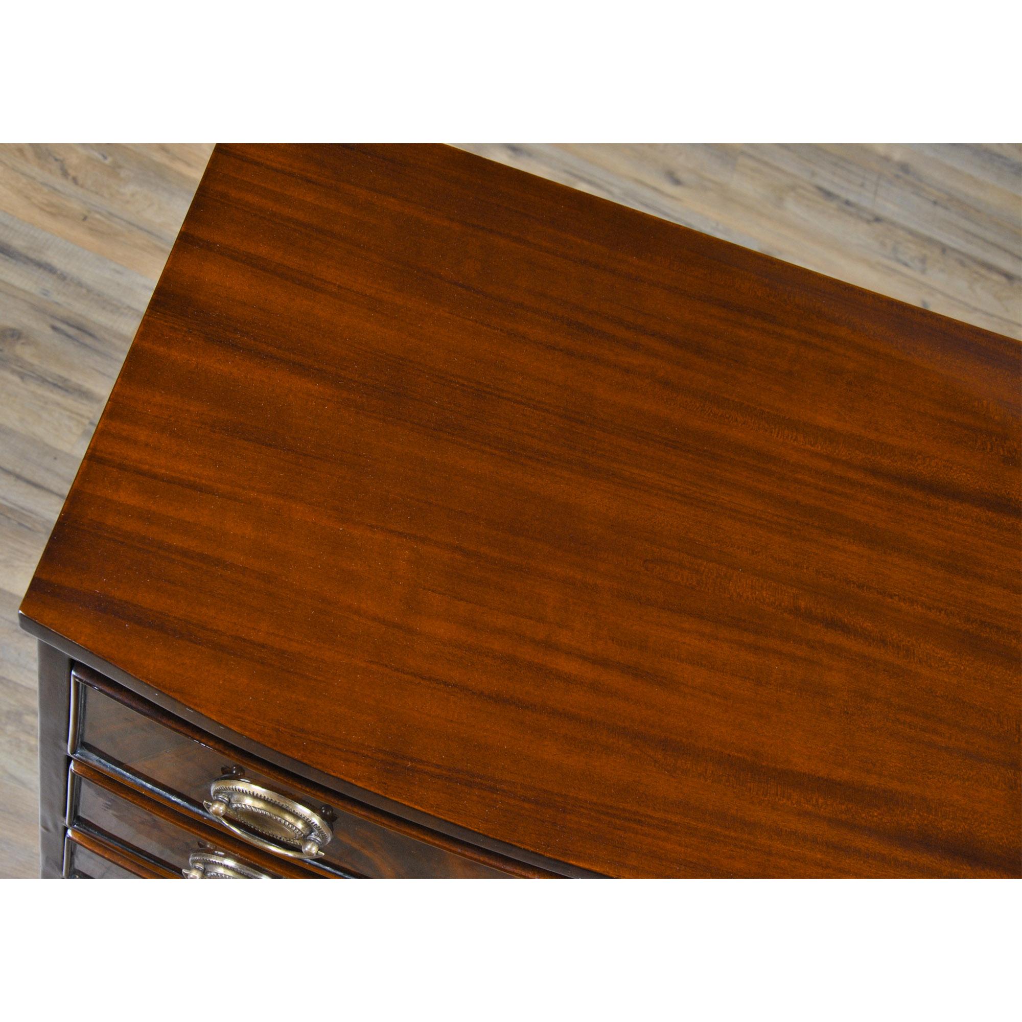 Hand-Crafted Small Mahogany Chest For Sale