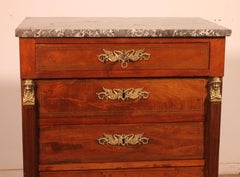 Small Mahogany Empire Style Commode