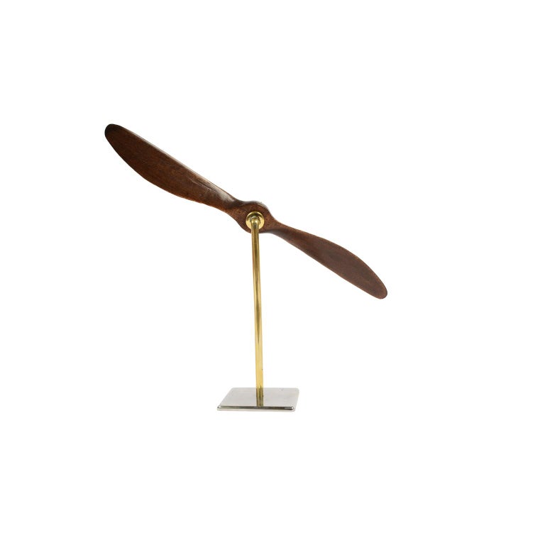 Small Mahogany Propeller of a Vintage Airplane Model Made ...