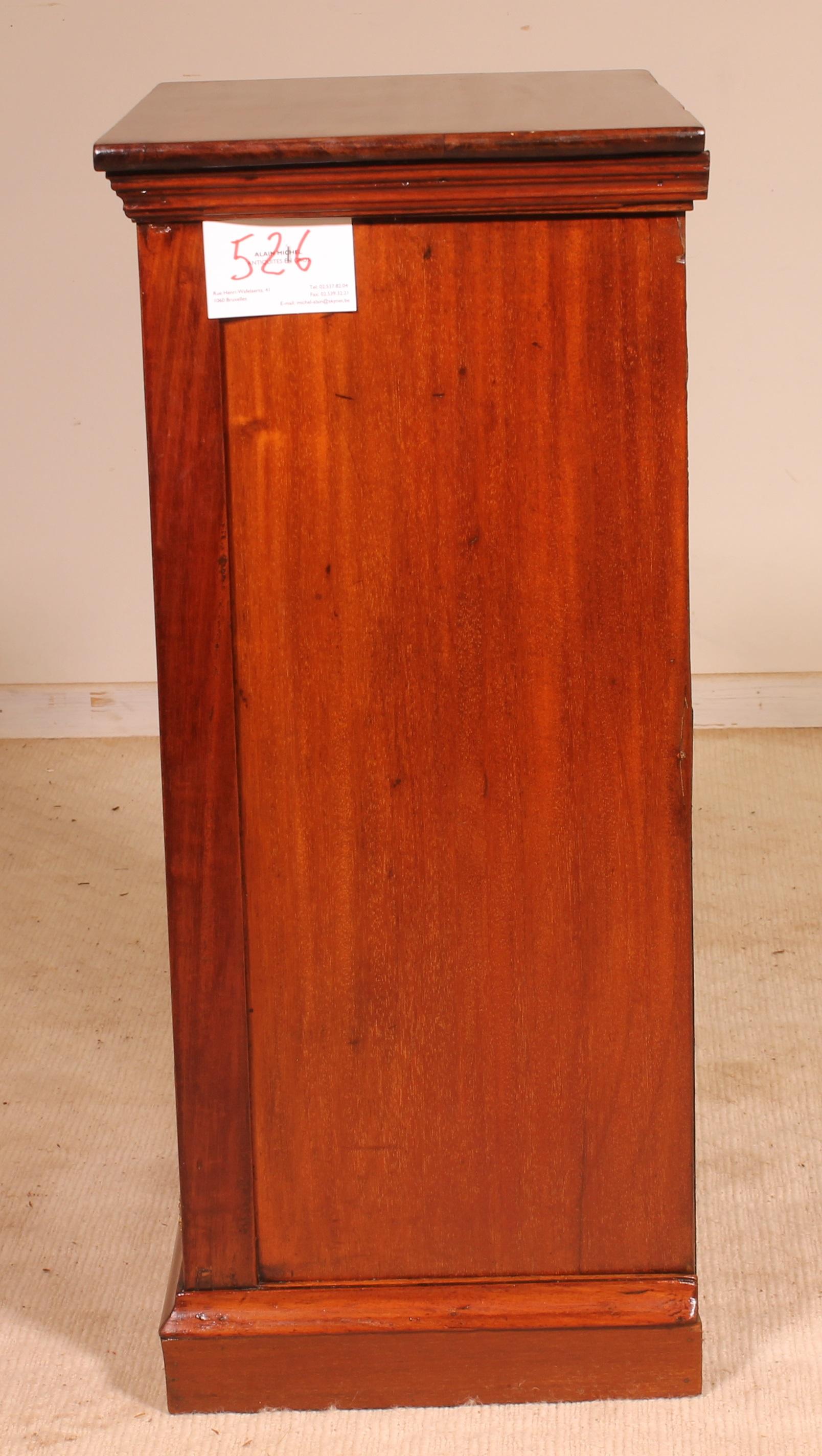 French Small Mahogany Showcase or Display Cabinet, 19th Century