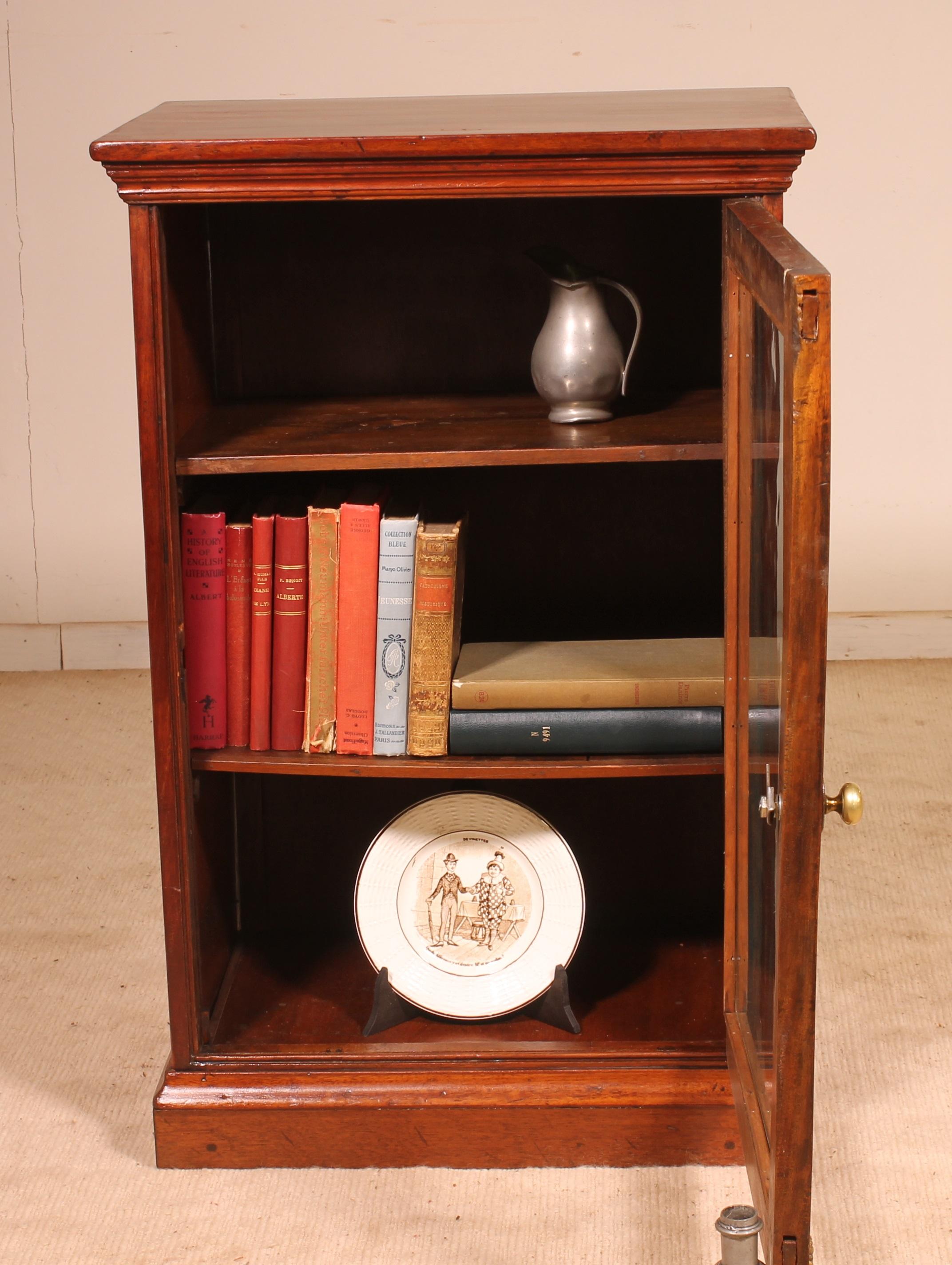 Small Mahogany Showcase or Display Cabinet, 19th Century 1