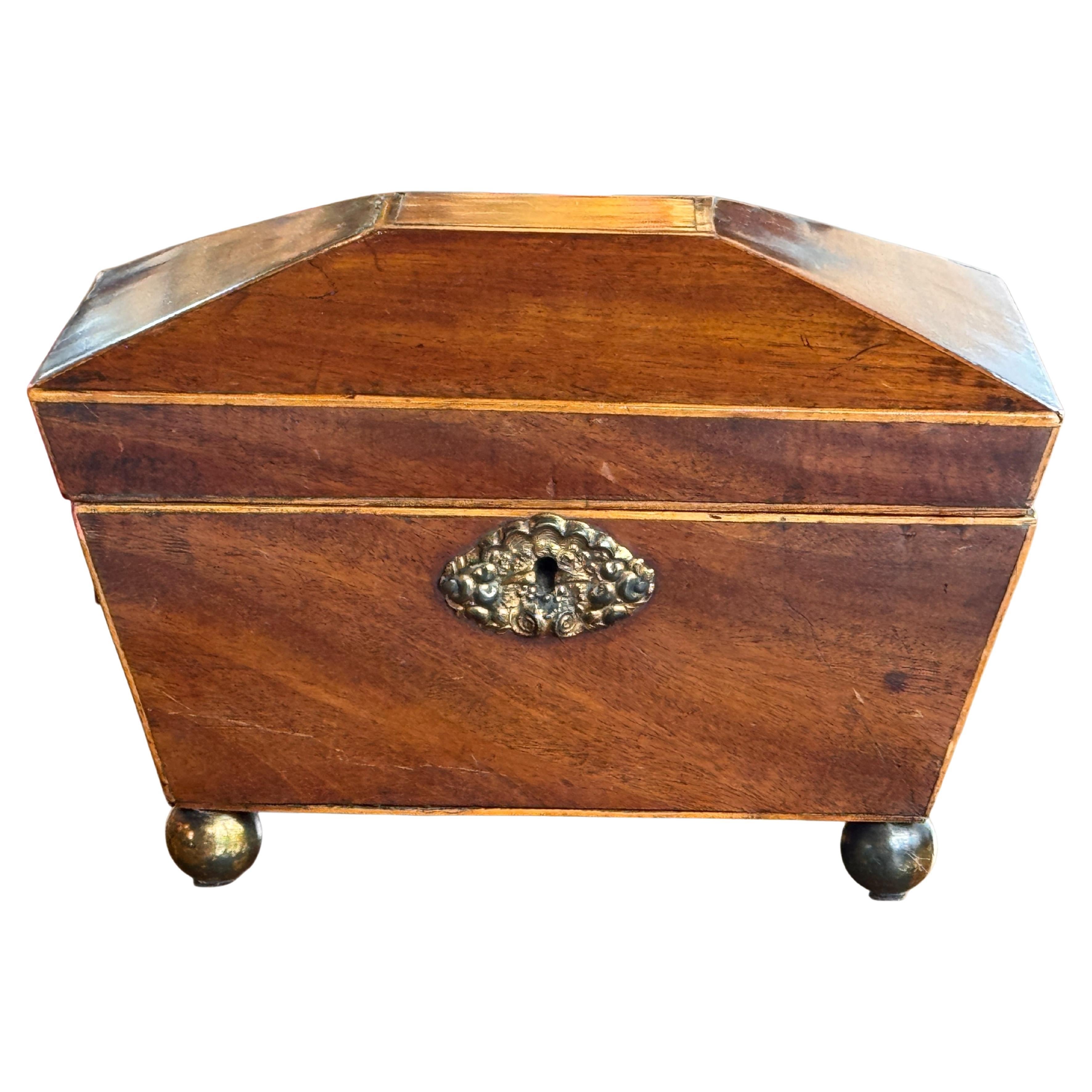Small Mahogany Tea Caddy