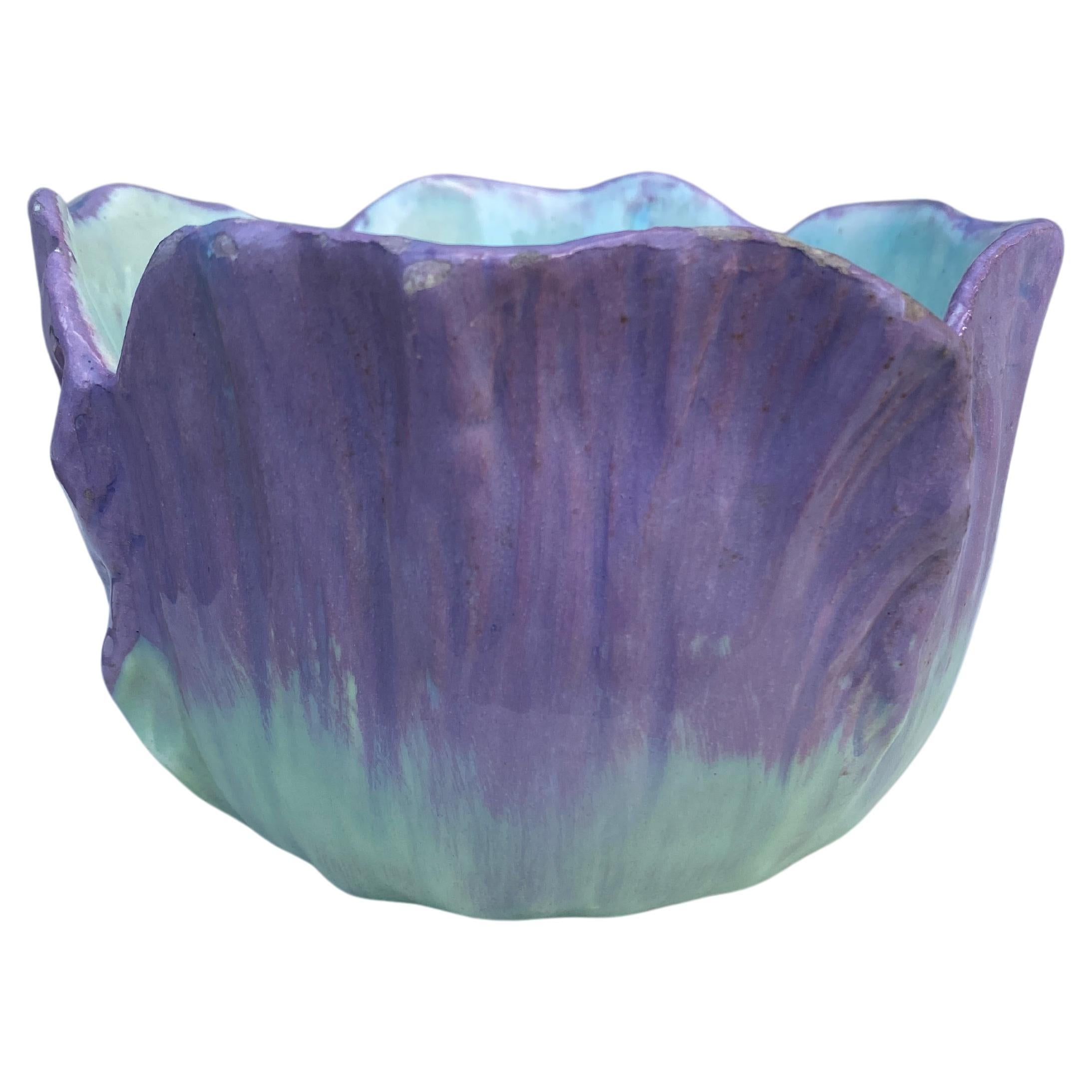 Art nouveau Petit pot à Cache en majolique Jerome Massier Fils, vers 1890 en vente