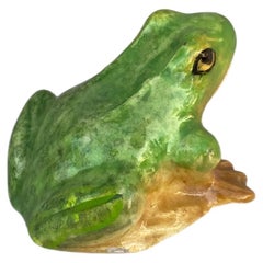 Small Majolica Frog Jerome Massier, circa 1900