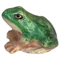 Small Majolica Frog Jerome Massier, circa 1900
