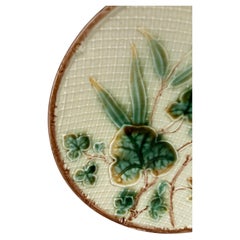 Small Majolica Leaves Plate, circa 1890