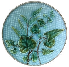 Small Majolica Leaves Plate, circa 1890