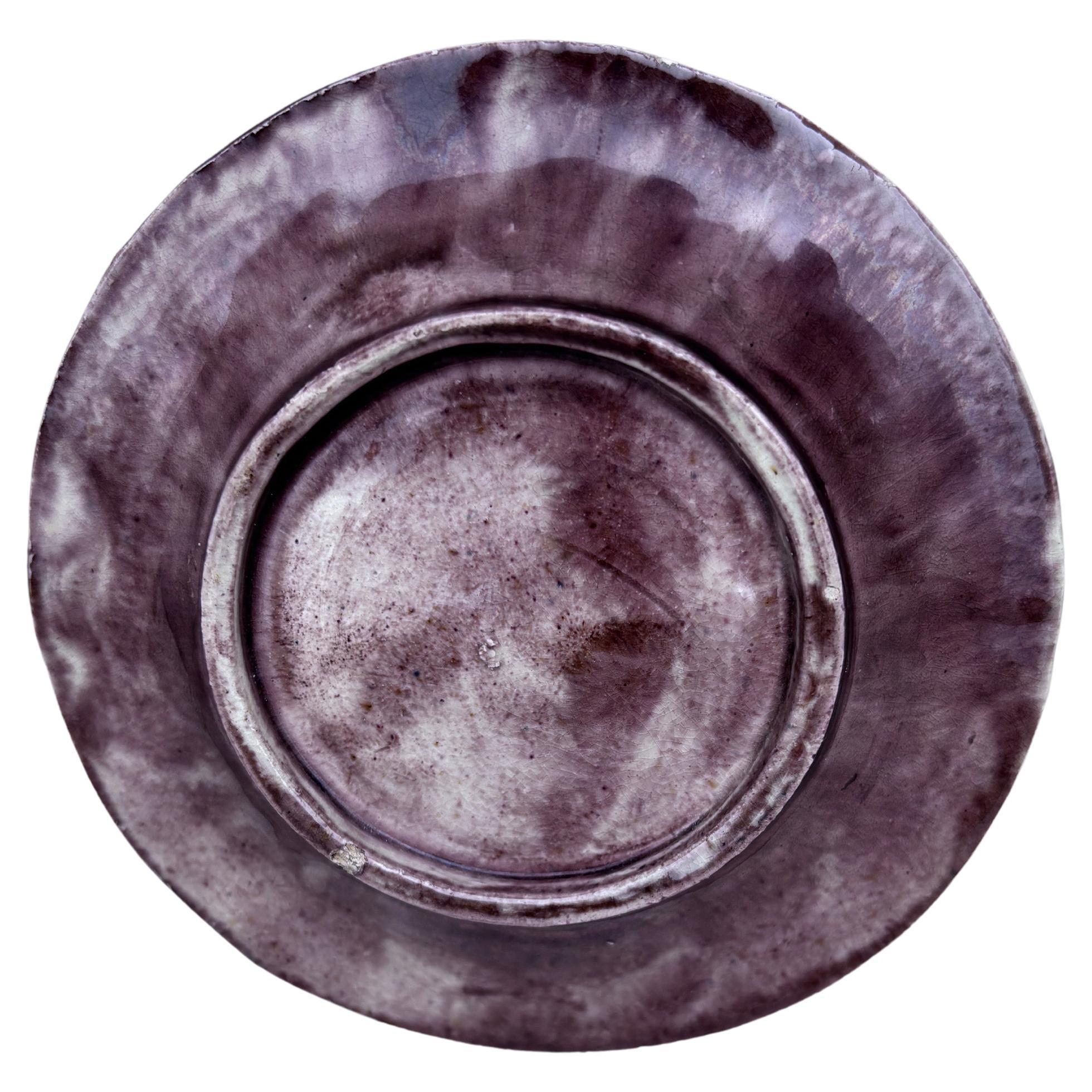 Kleine Majolika Palissy-Fisch-Wandteller mit Fischmotiv, um 1890 im Zustand „Gut“ im Angebot in Austin, TX