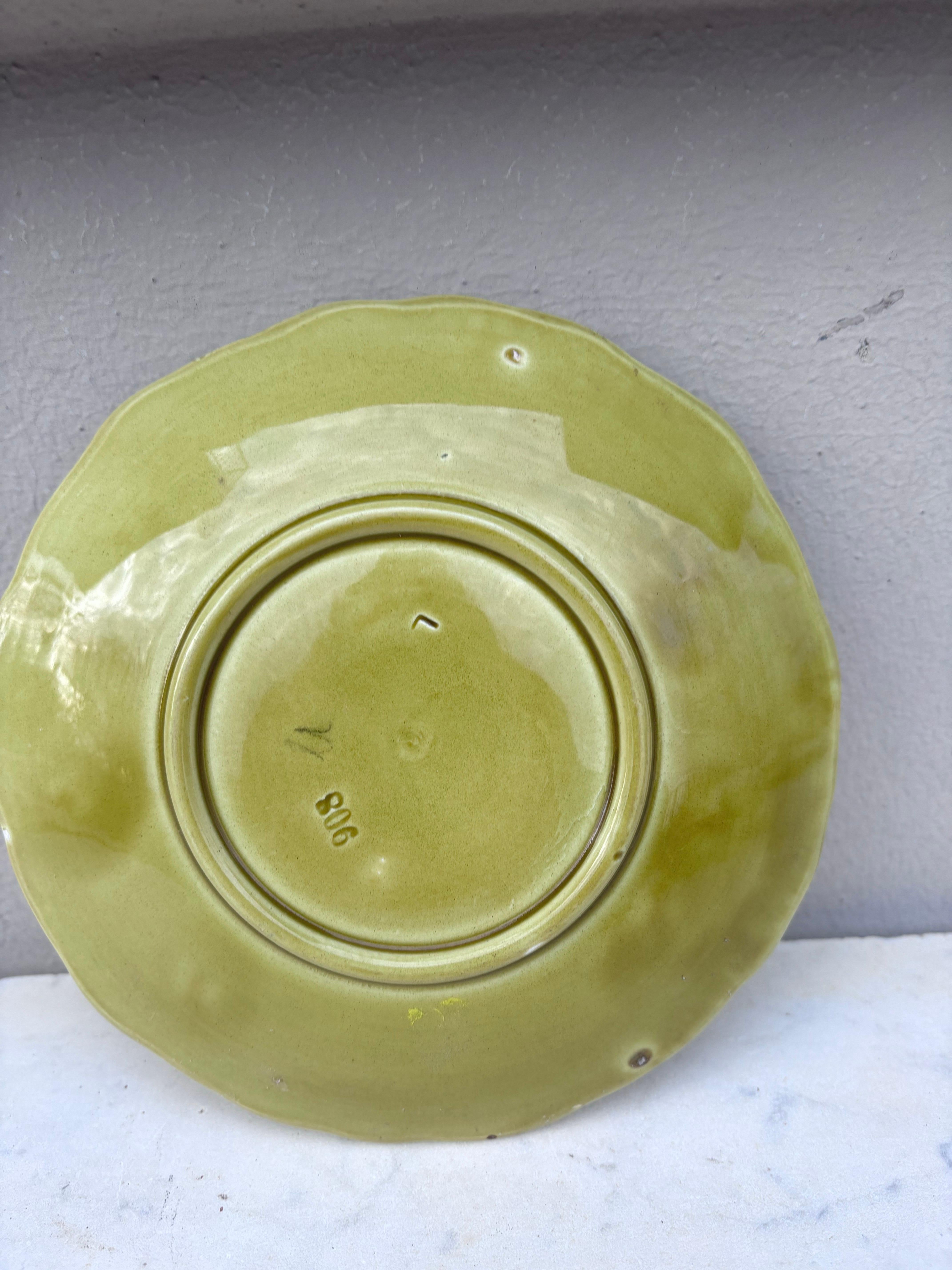 Plato pequeño de nenúfar de mayólica Villeroy & Boch, hacia 1900 Alemán en venta