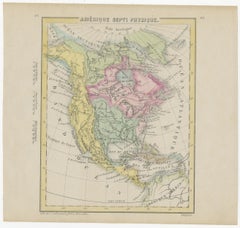 Small Map of the United States, circa 1870