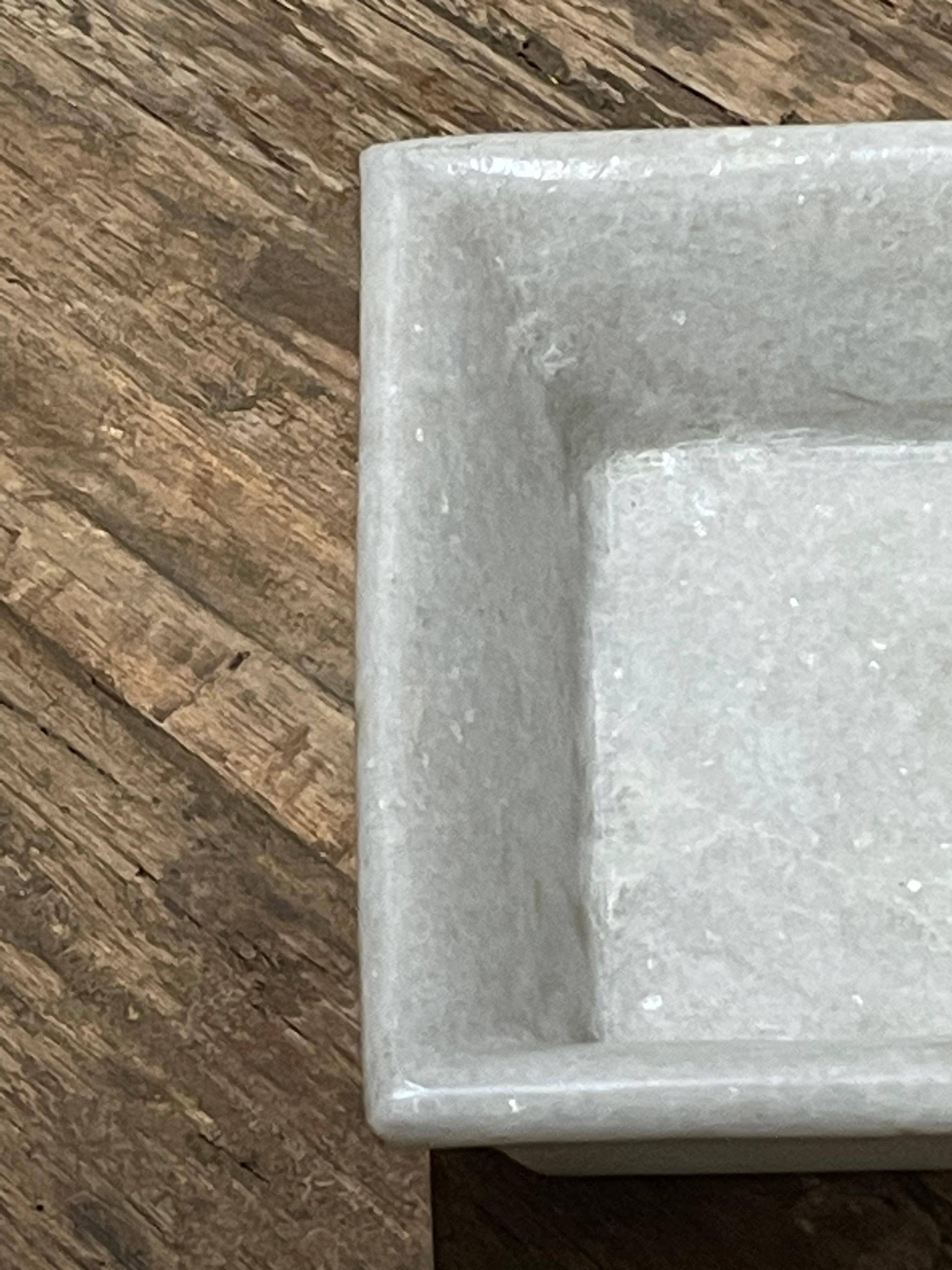 Petit plateau carré en marbre, Inde, contemporain en vente 1