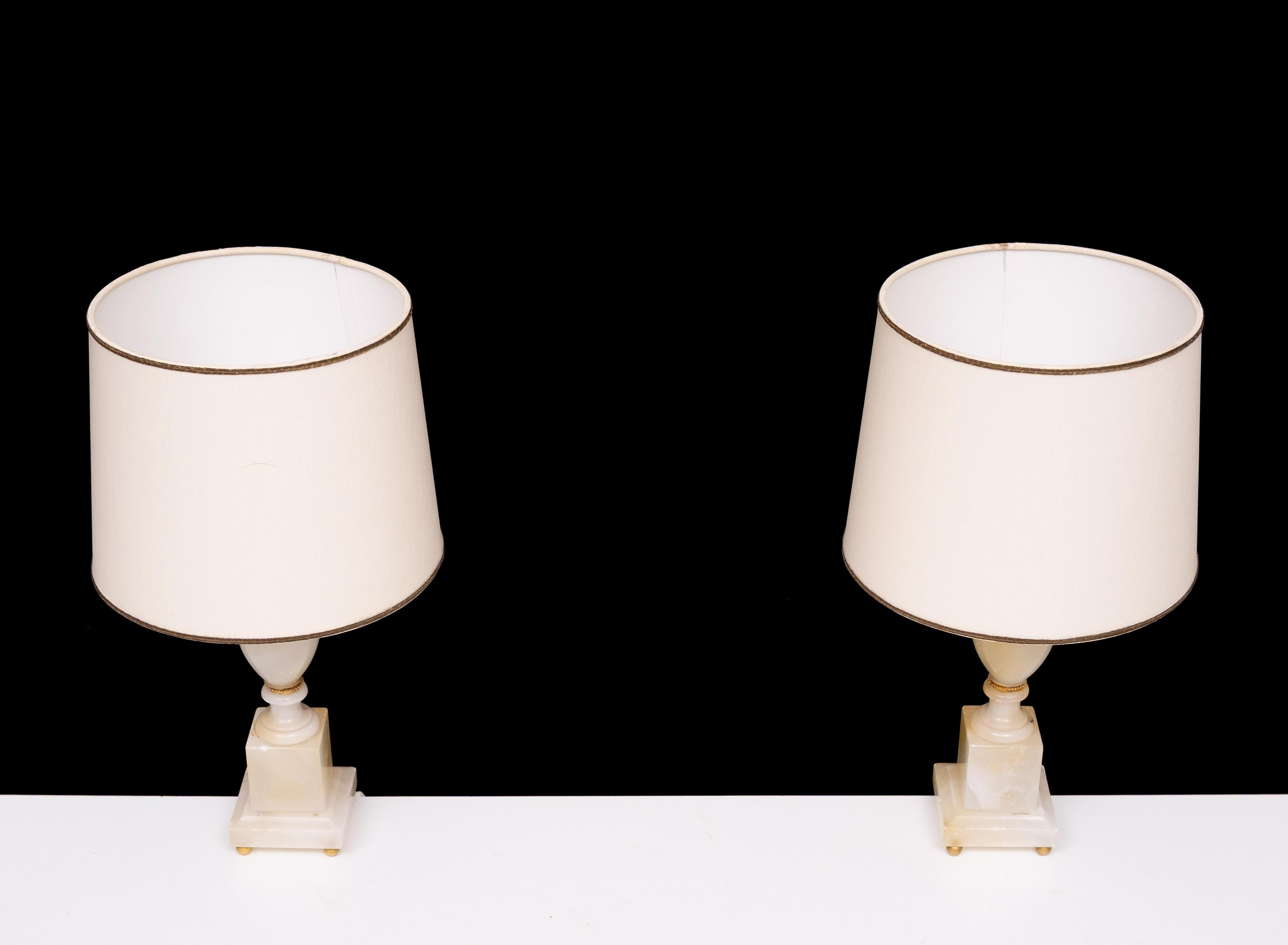 Lámparas de mesa pequeñas de mármol Hollywood Regency  Años 70 Italia en Bueno estado para la venta en Den Haag, NL