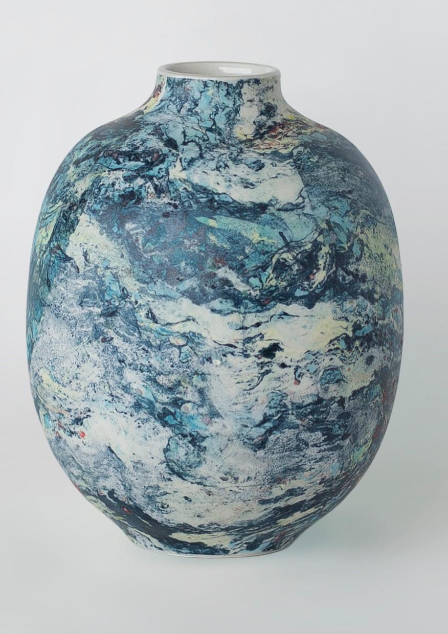 Czech Small Marble Vase by Veronika Švábeníková