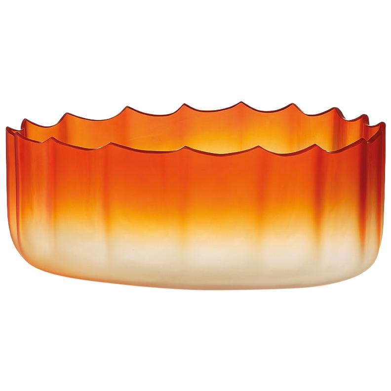 Orange (017AR00SS) Small Mare Coppo Satinato in Murano Glass by Davide Bruno