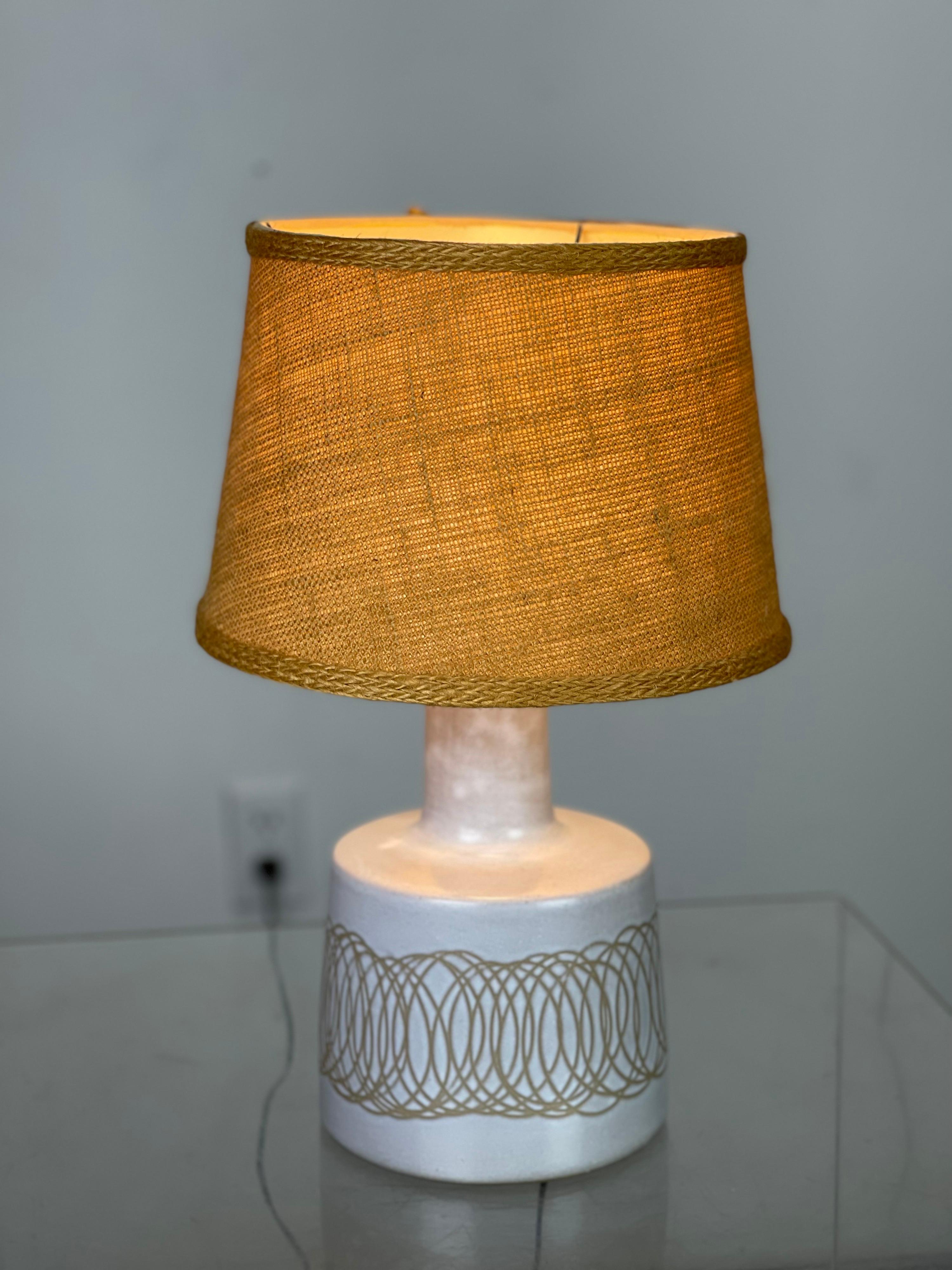 Small Martz Sgraffito Lamp by Jane and Gordon Martz for Marshall Studios 2