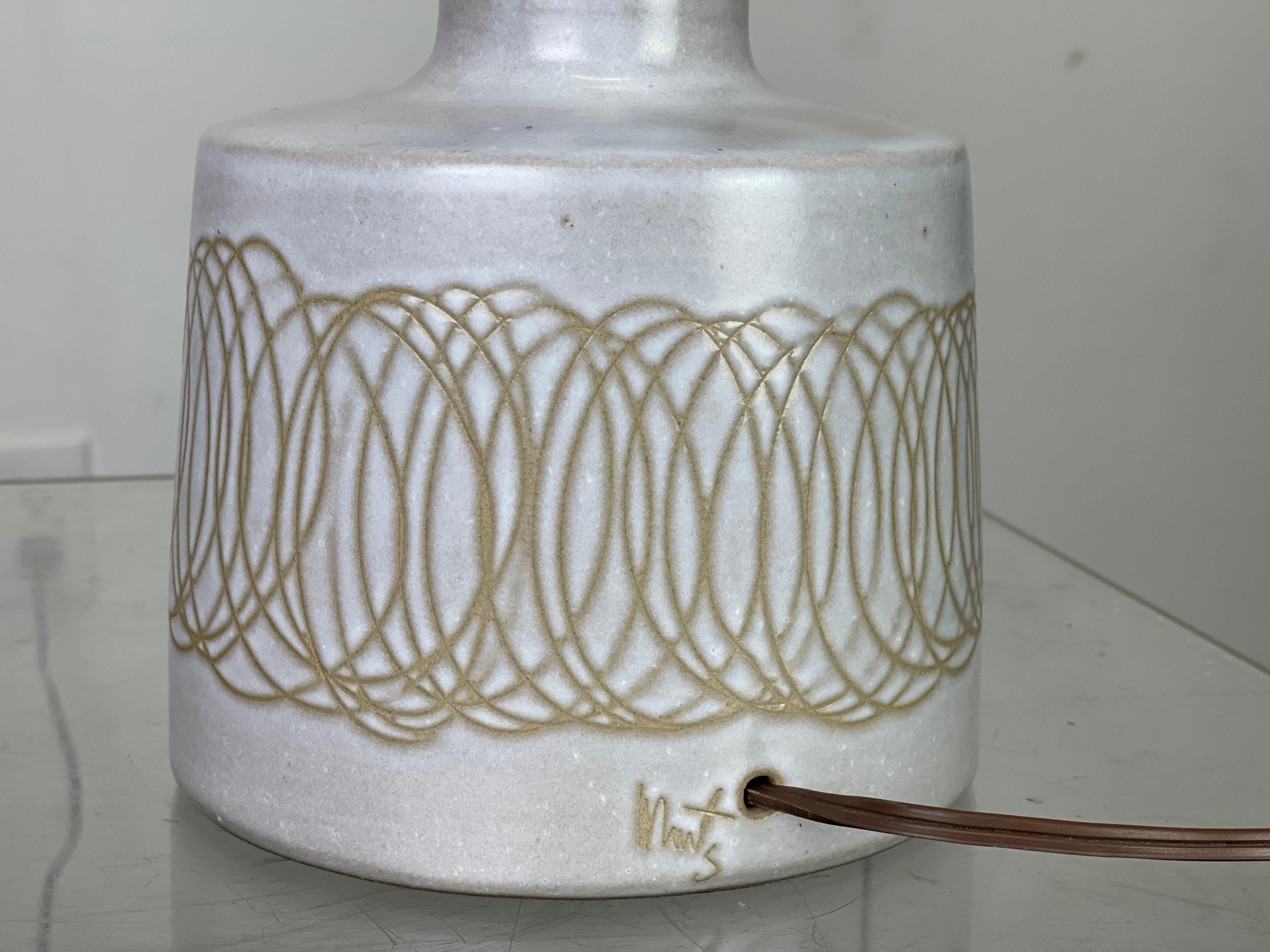 Mid-Century Modern Small Martz Sgraffito Lamp by Jane and Gordon Martz for Marshall Studios