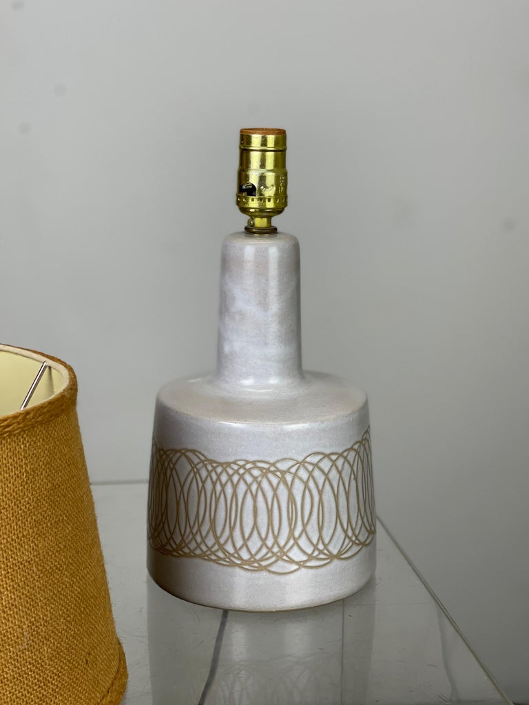 Brass Small Martz Sgraffito Lamp by Jane and Gordon Martz for Marshall Studios For Sale