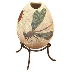 Small Mata Ortiz Pottery Polychrome "Insect" Vase by Jesus Trevizo