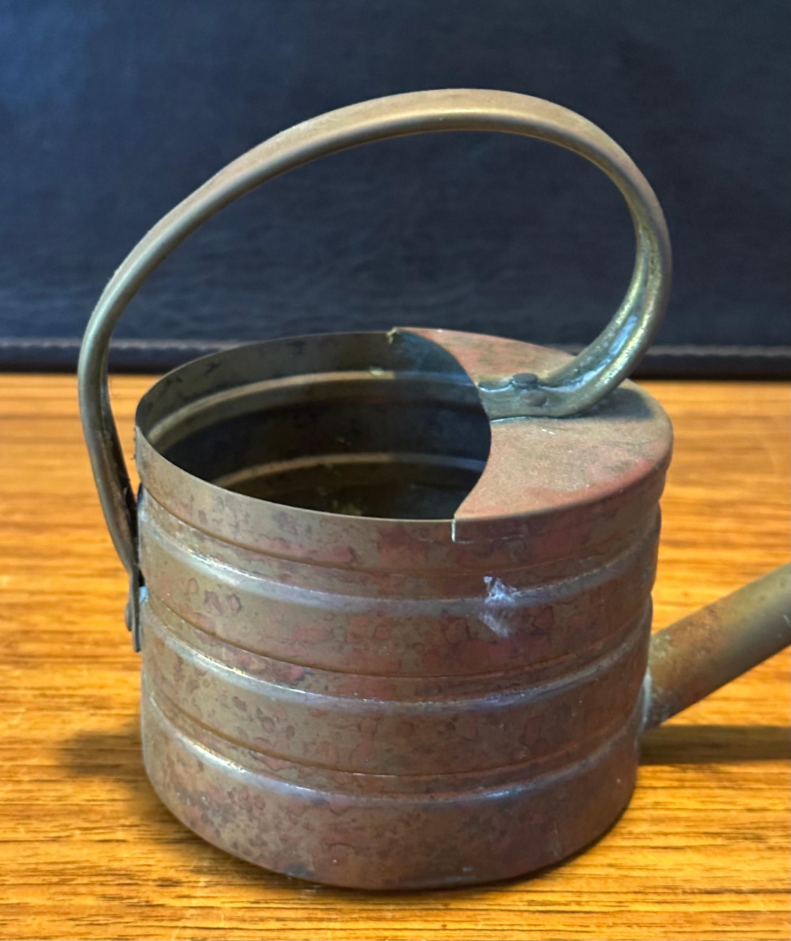 Small MCM Copper and Brass Watering Can  For Sale 3
