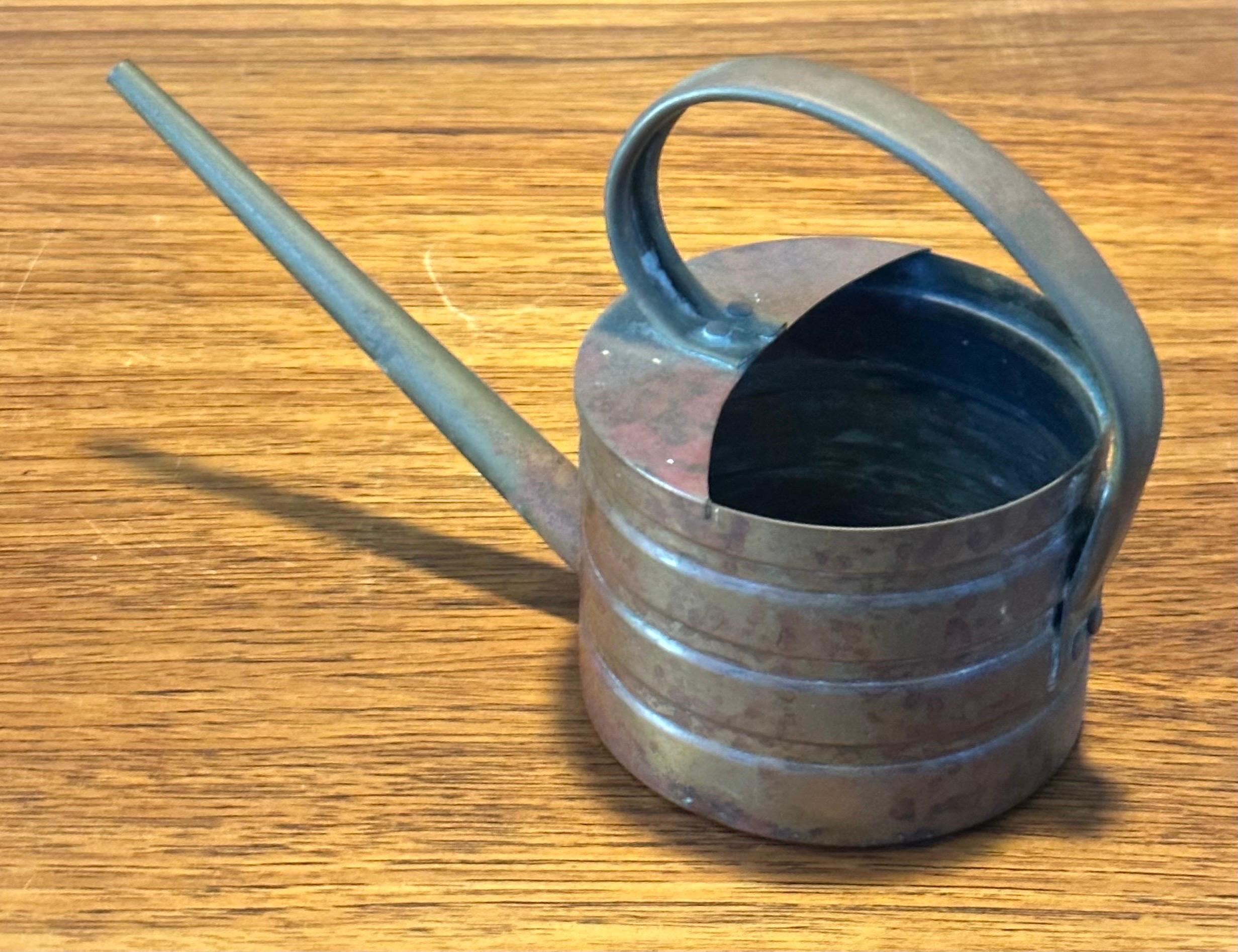 Mid-Century Modern Small MCM Copper and Brass Watering Can  For Sale