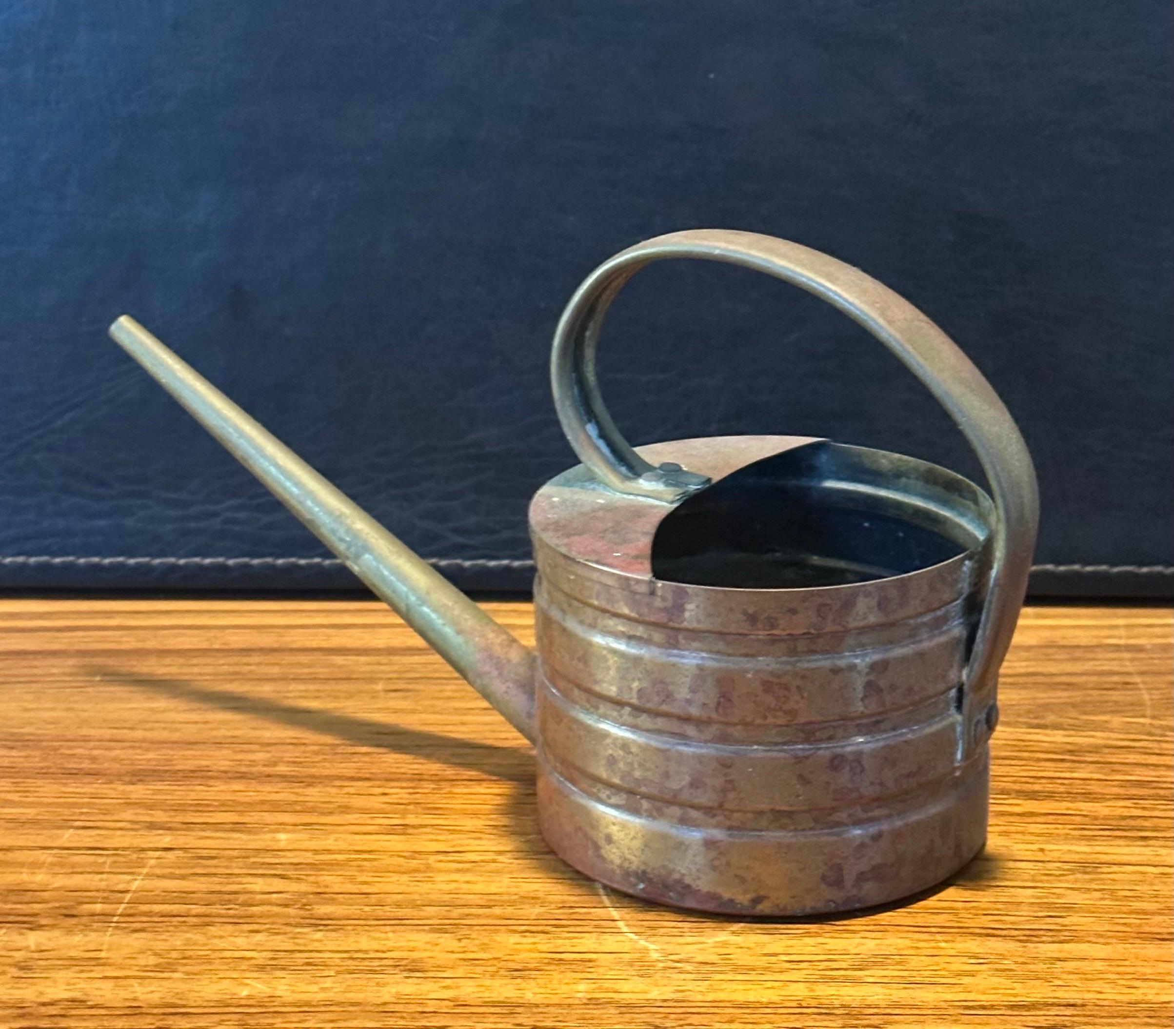 American Small MCM Copper and Brass Watering Can  For Sale