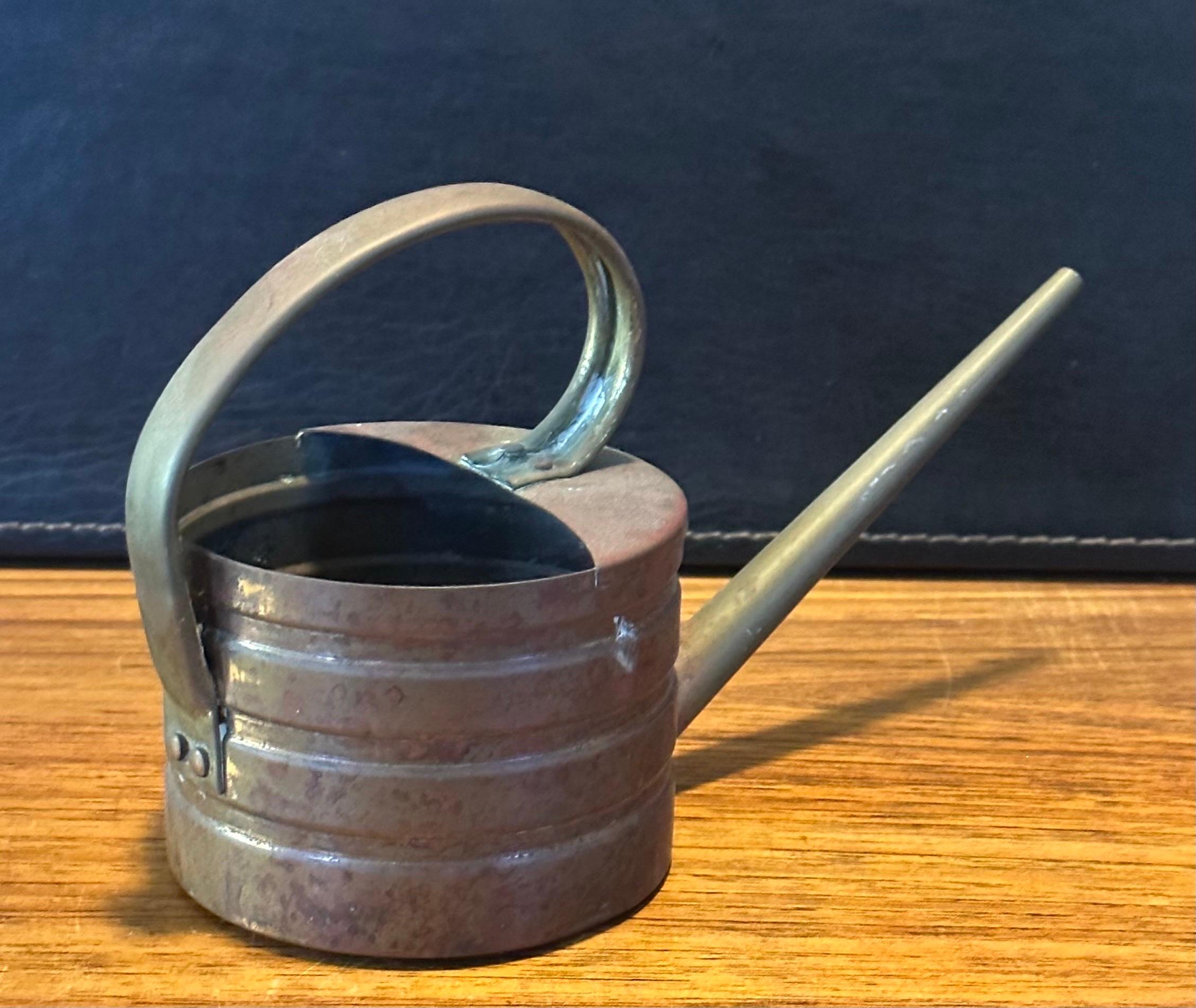 20th Century Small MCM Copper and Brass Watering Can  For Sale