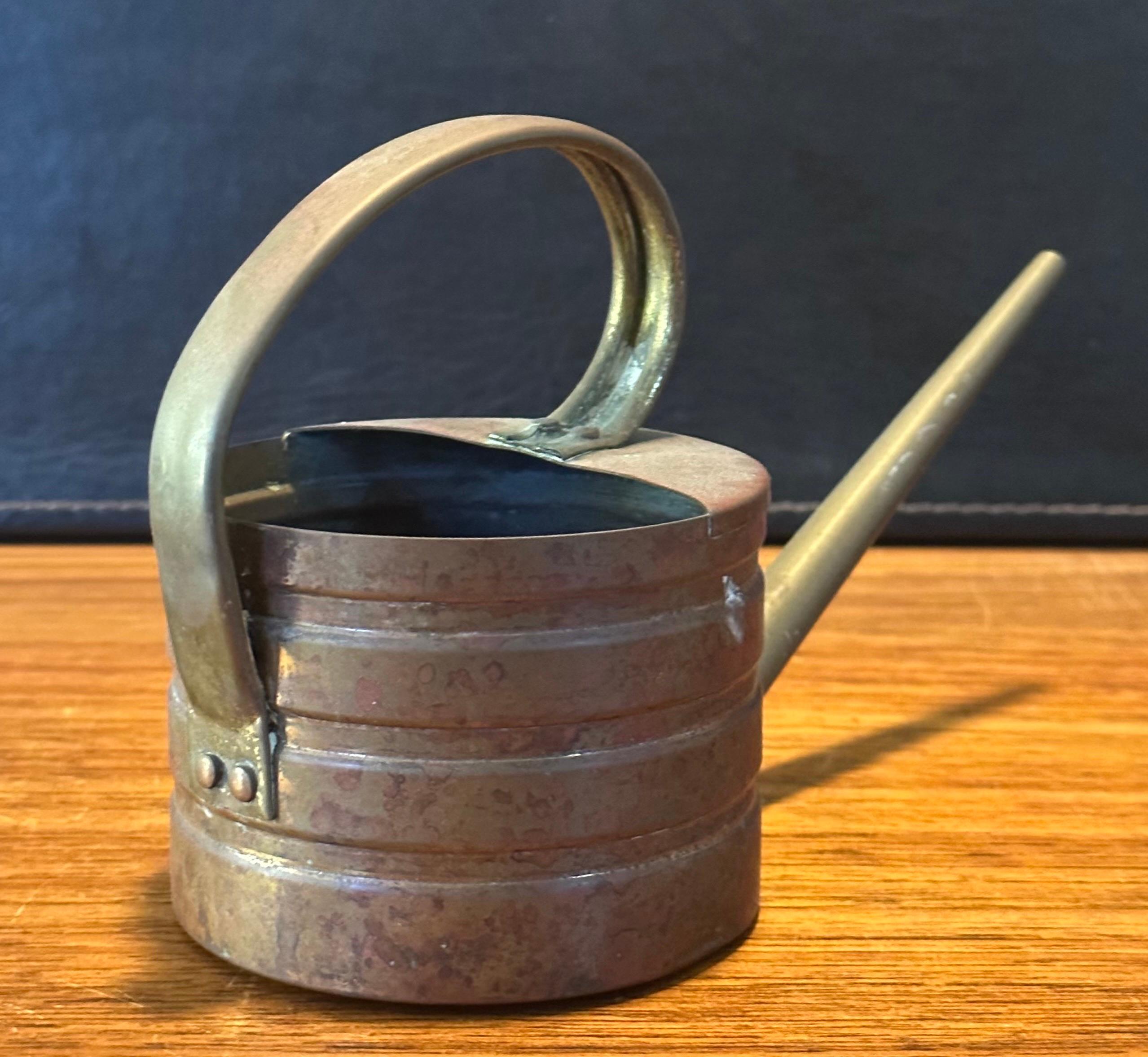 Small MCM Copper and Brass Watering Can  For Sale 1