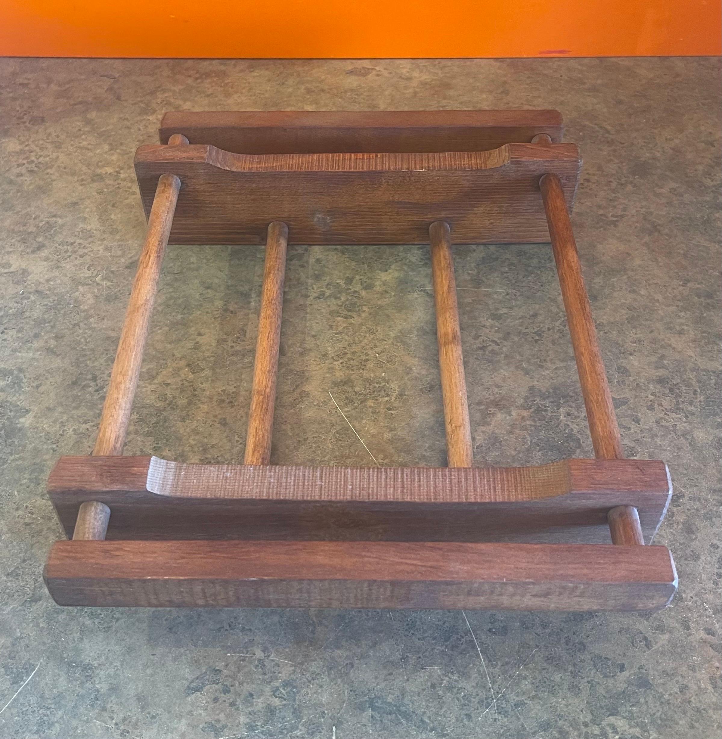 Small MCM Solid Wood Trivet For Sale 1