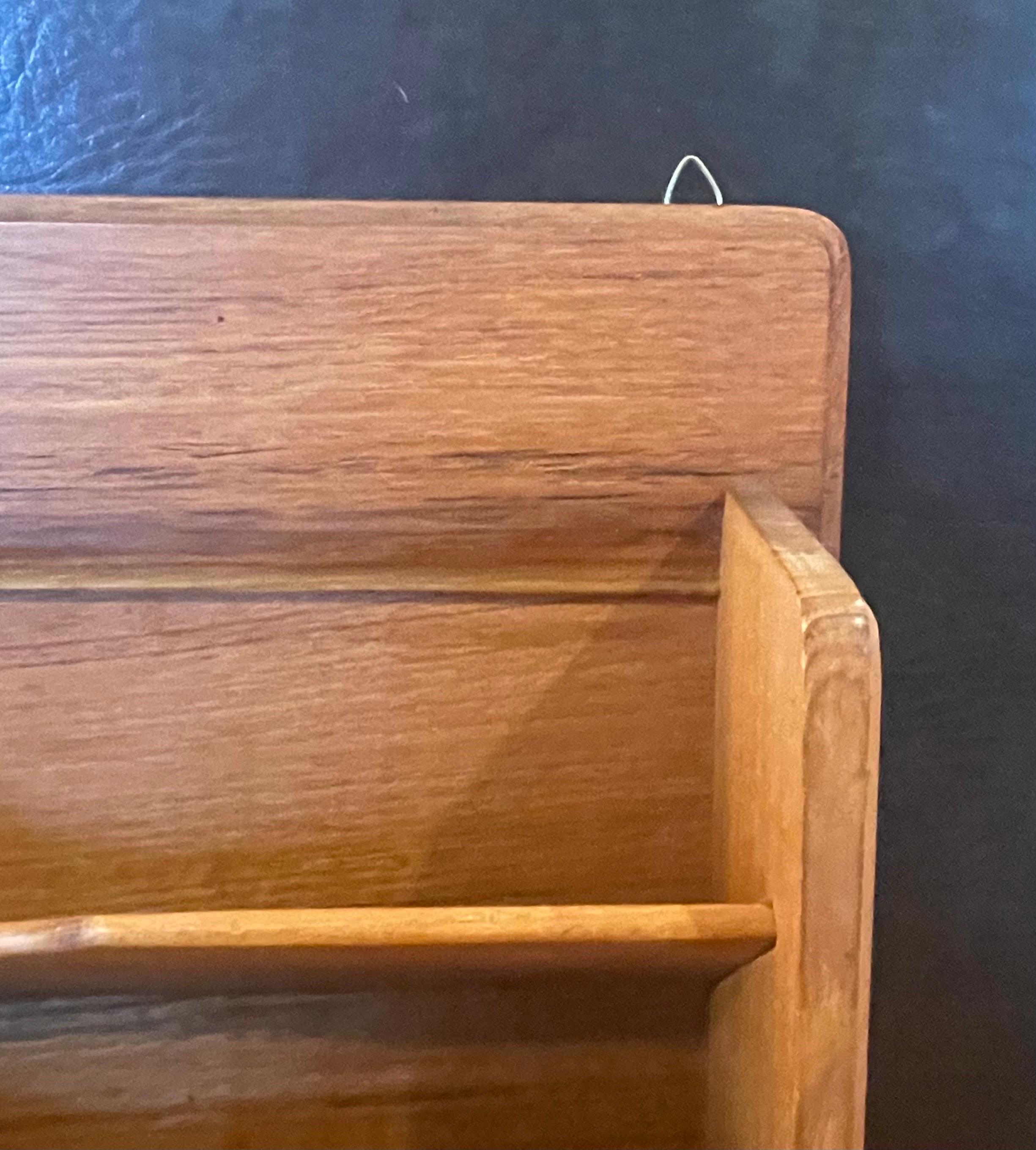 Small MCM Teak Wall Shelf / Organizer In Good Condition For Sale In San Diego, CA
