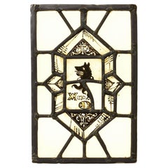 Used Small Medieval Style Stained Glass Window