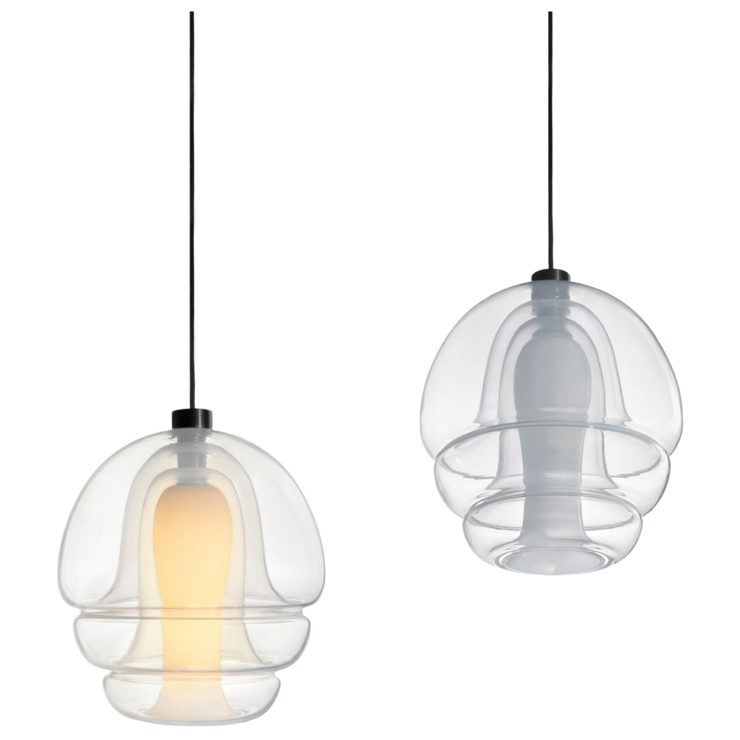 Petite lampe pendante en verre soufflé Medusa par Carlo Nason pour Established & Sons