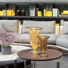 Small Melon Colored Vase by Vetrerie di Empoli