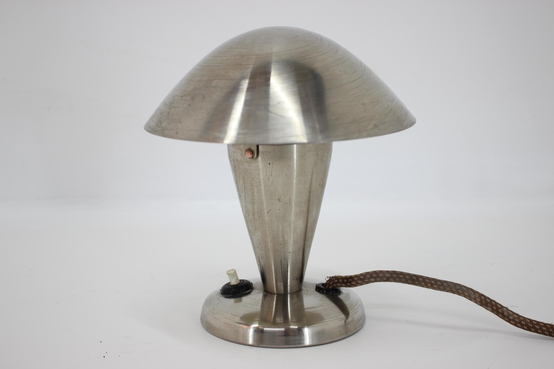 Mid-20th Century Small Metal Adjustable Bauhaus Table Lamp, 1940s