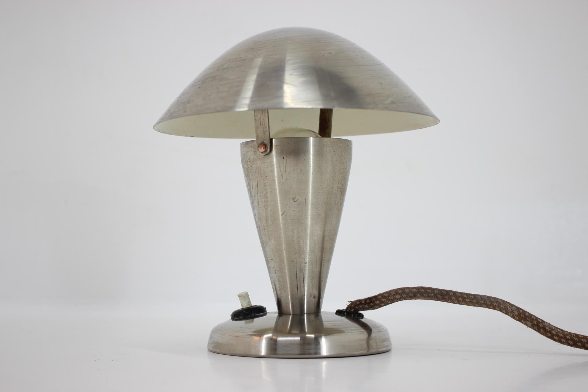 Small Metal Adjustable Bauhaus Table Lamp, 1940s 1