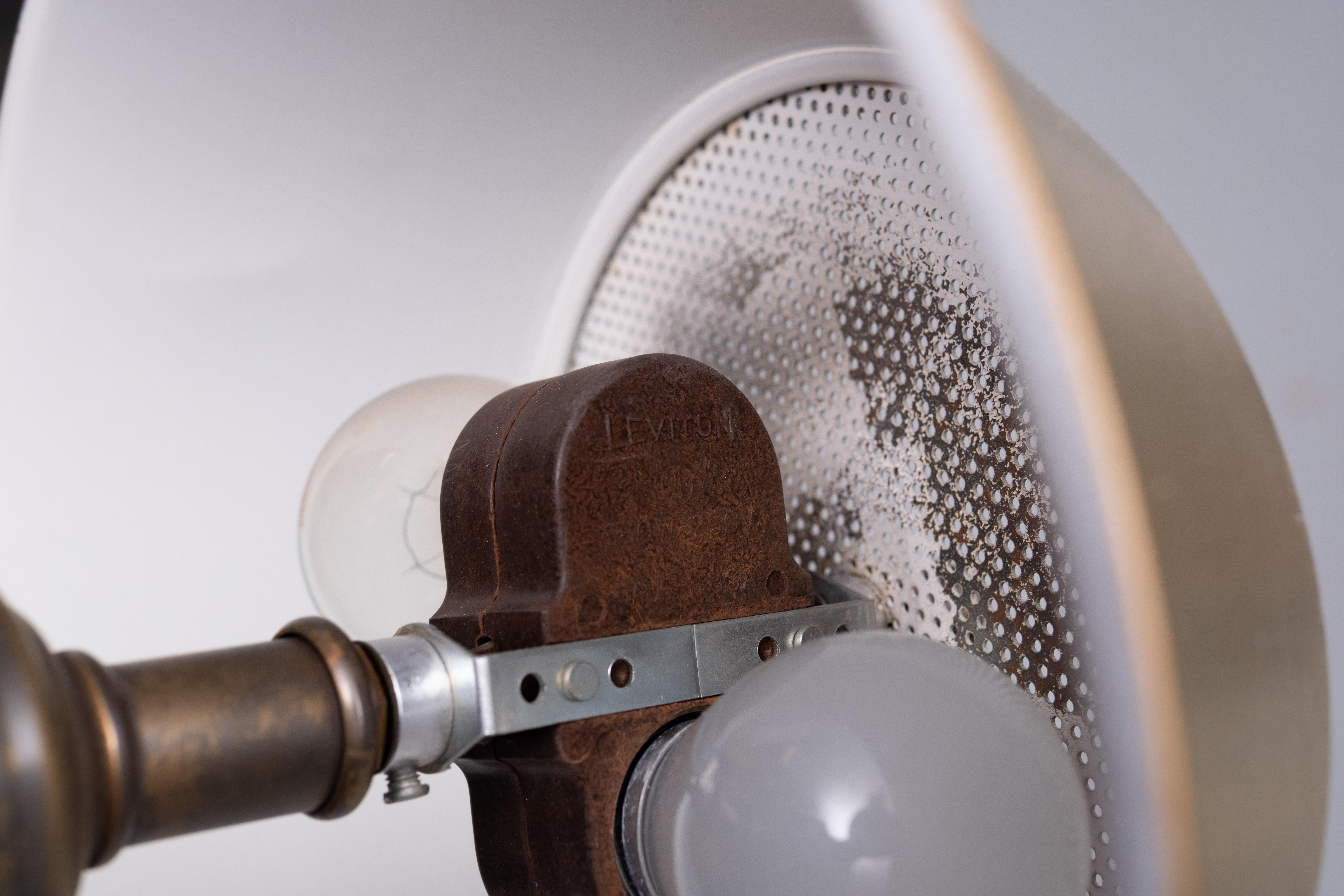 Late 20th Century Small metal Bouillotte table lamp 1970s USA